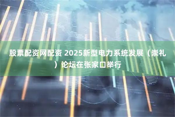 股票配资网配资 2025新型电力系统发展（崇礼）论坛在张家口举行